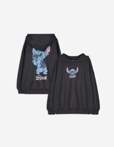 Kapuutsiga dressipluus - Lilo ja Stitch - tumehall