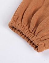 Joggingové kalhoty - Teplákovina - svetle hneda