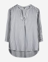 Bluse - Dreiviertelärmel - blau