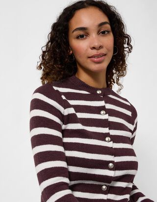 Cardigan - Knopfleiste - Lila