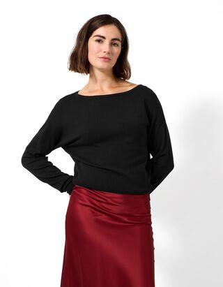 Trui - Boothals - Zwart