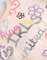 Felpa - Stampa glitterata - rosa