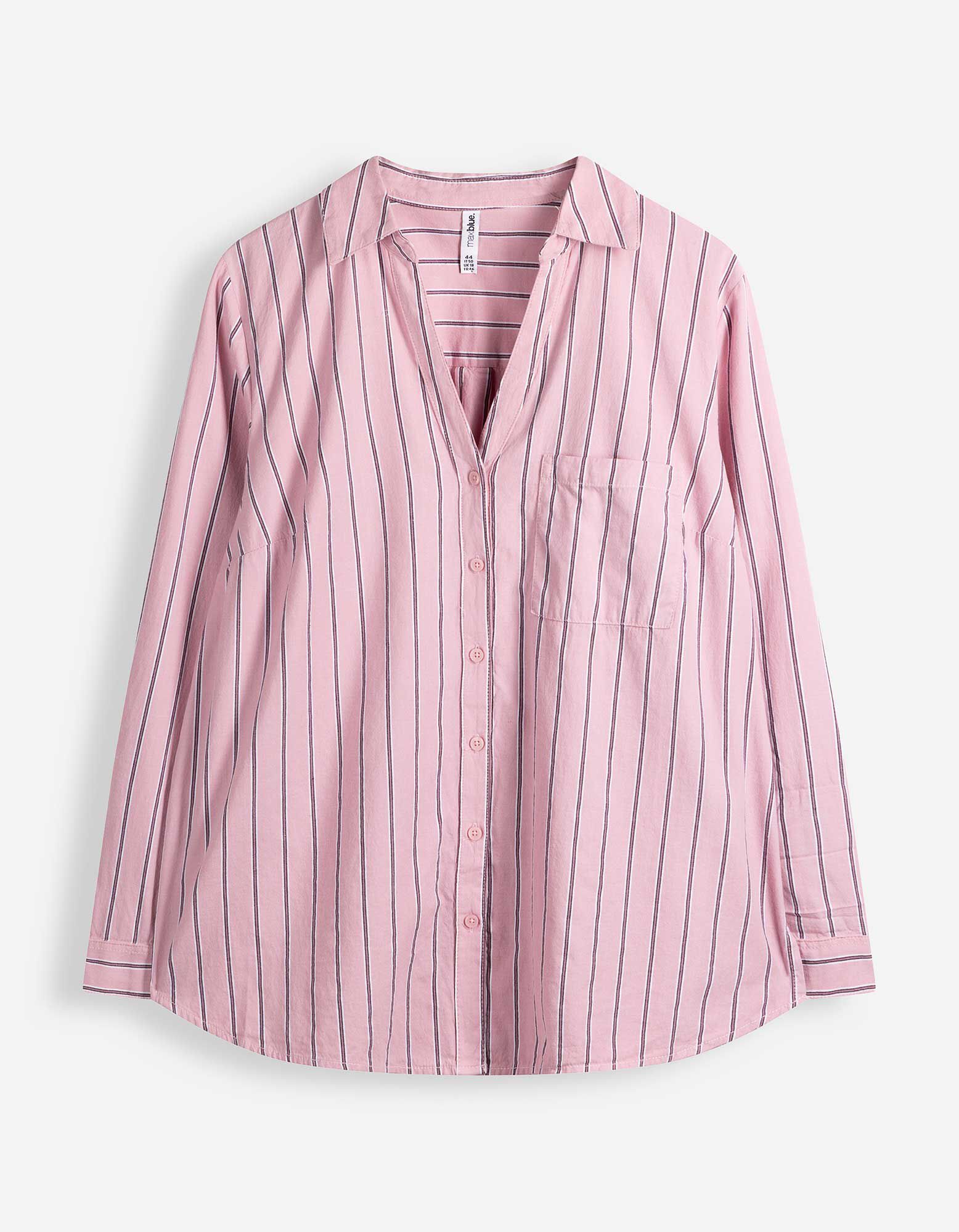 Hemdbluse - Baumwolle - Rosa