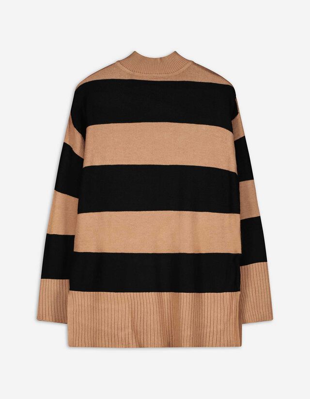 Sweter z dzianiny - mieszanka wiskozowa - bez