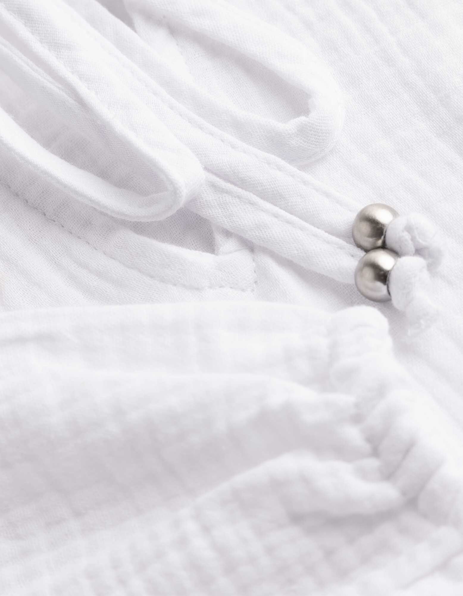 Bluse - einfarbig - Wei&szlig;