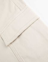 Kelnės su ki&scaron;enėmis - Medvilnės mi&scaron;inys - smelio spalvos