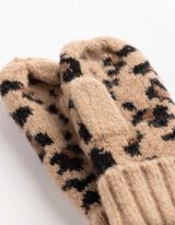 F&auml;ustlinge - Leopardenmuster - Braun