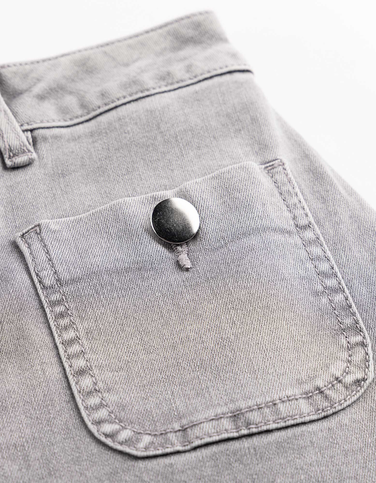 Jeans - High Waist - Grau