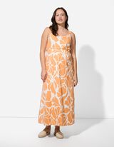 Zwangerschapsjurk - Motief all-over - oranje