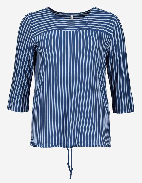 Takko Damen Langarmshirt - Viskose-Mix Plus Size weiß 42/44