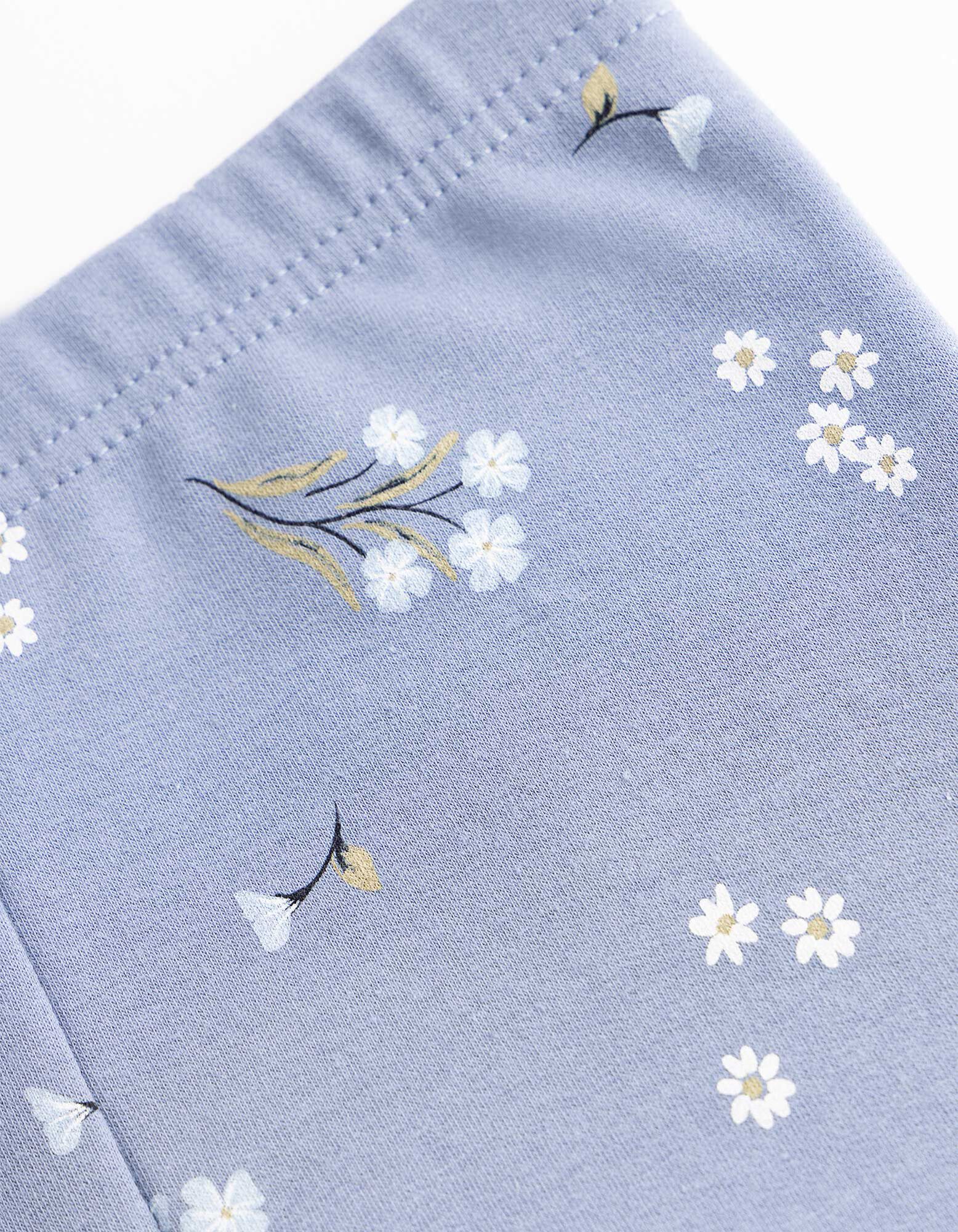 Leggings - Allover-Print - Hellblau