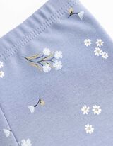 Leggings - Allover-Print - Hellblau