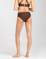 Slip bikini - Tinta unita - marrone scuro