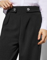 Culotte - Webstoff - schwarz