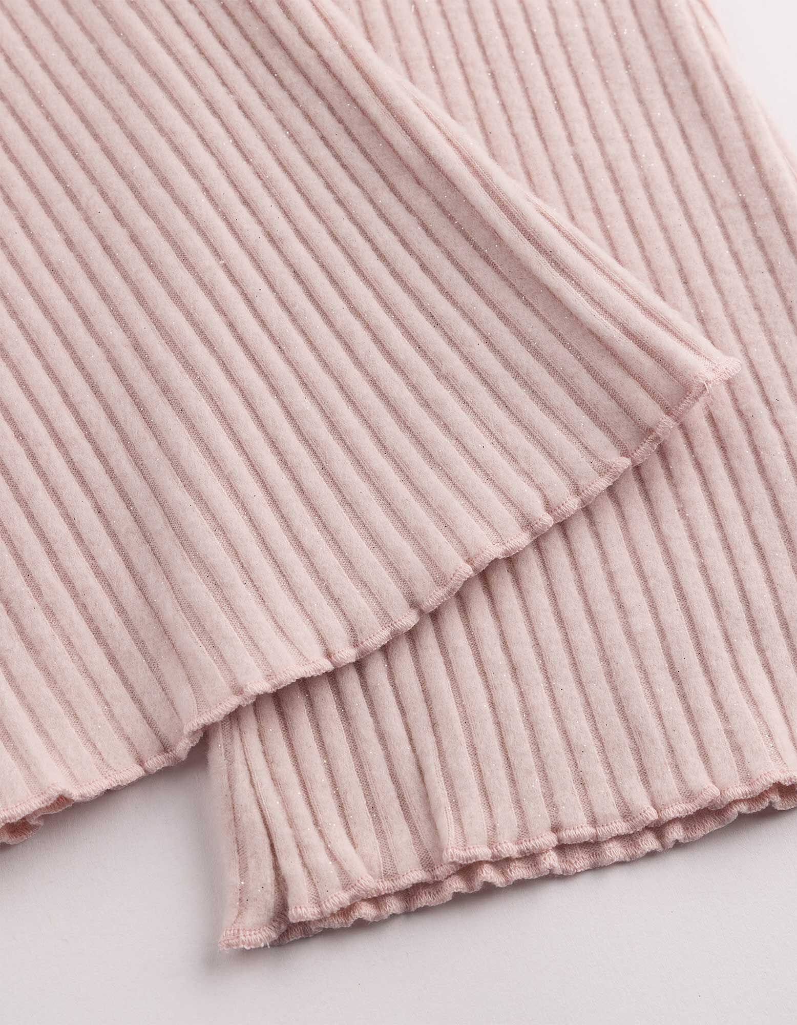 Ensemble t-shirt &agrave; manches longues et leggings - Tissu brillant - ros&eacute; tendre 