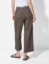 Culotte - Leinen-Mix - hellbraun