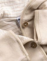 Sweatjacke - Fleece - wei&szlig;