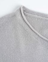 Marškinėliai ilgomis rankovėmis - Užapvalinti galai - sviesiai pilkas