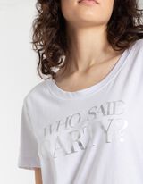 Tricou - Imprimeu mesaj - Alb