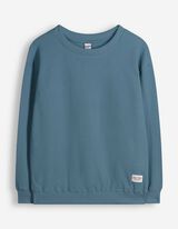 Sweatshirt - Waffelstruktur - blau