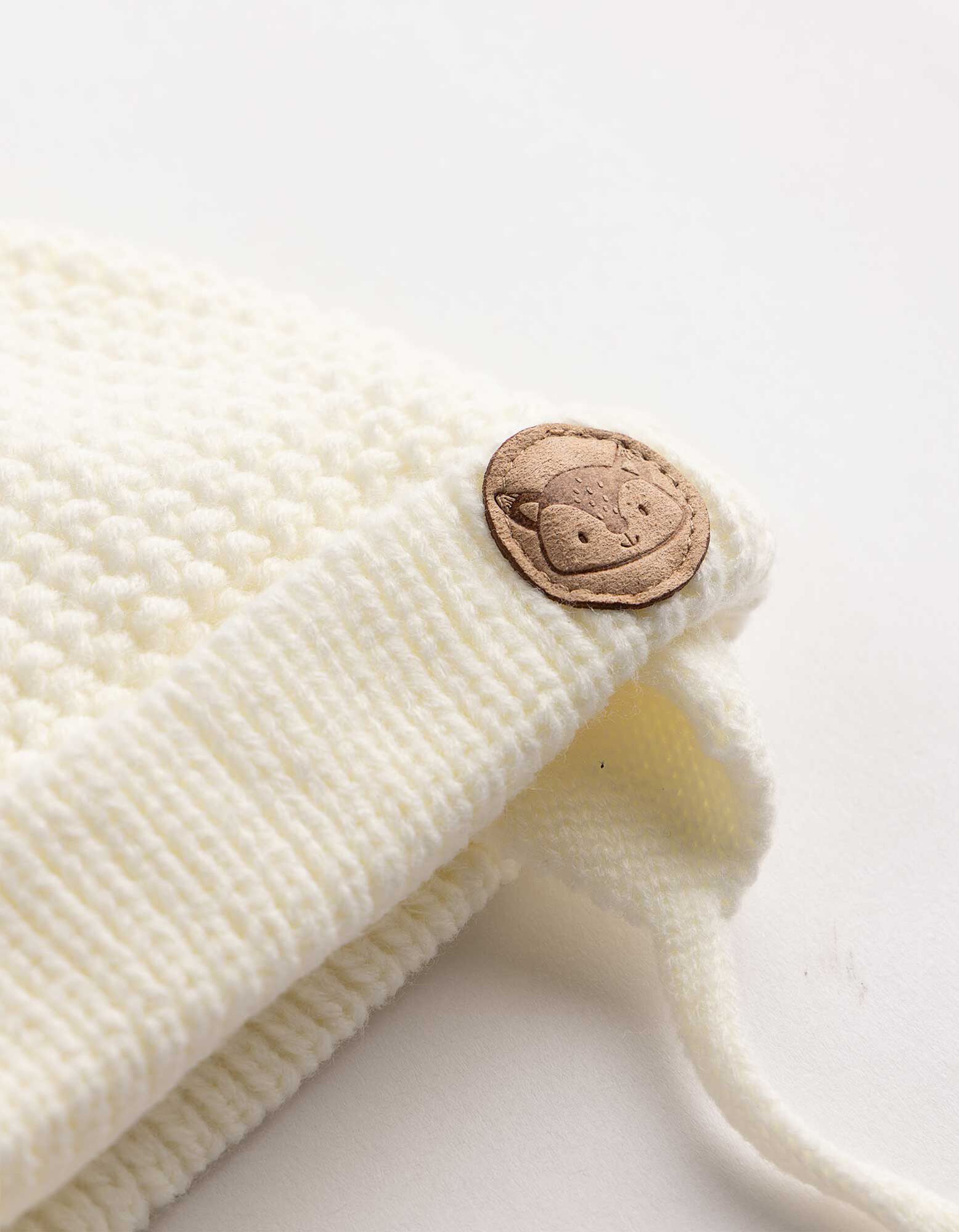Bonnet - Grosse maille - Blanc cass&eacute;