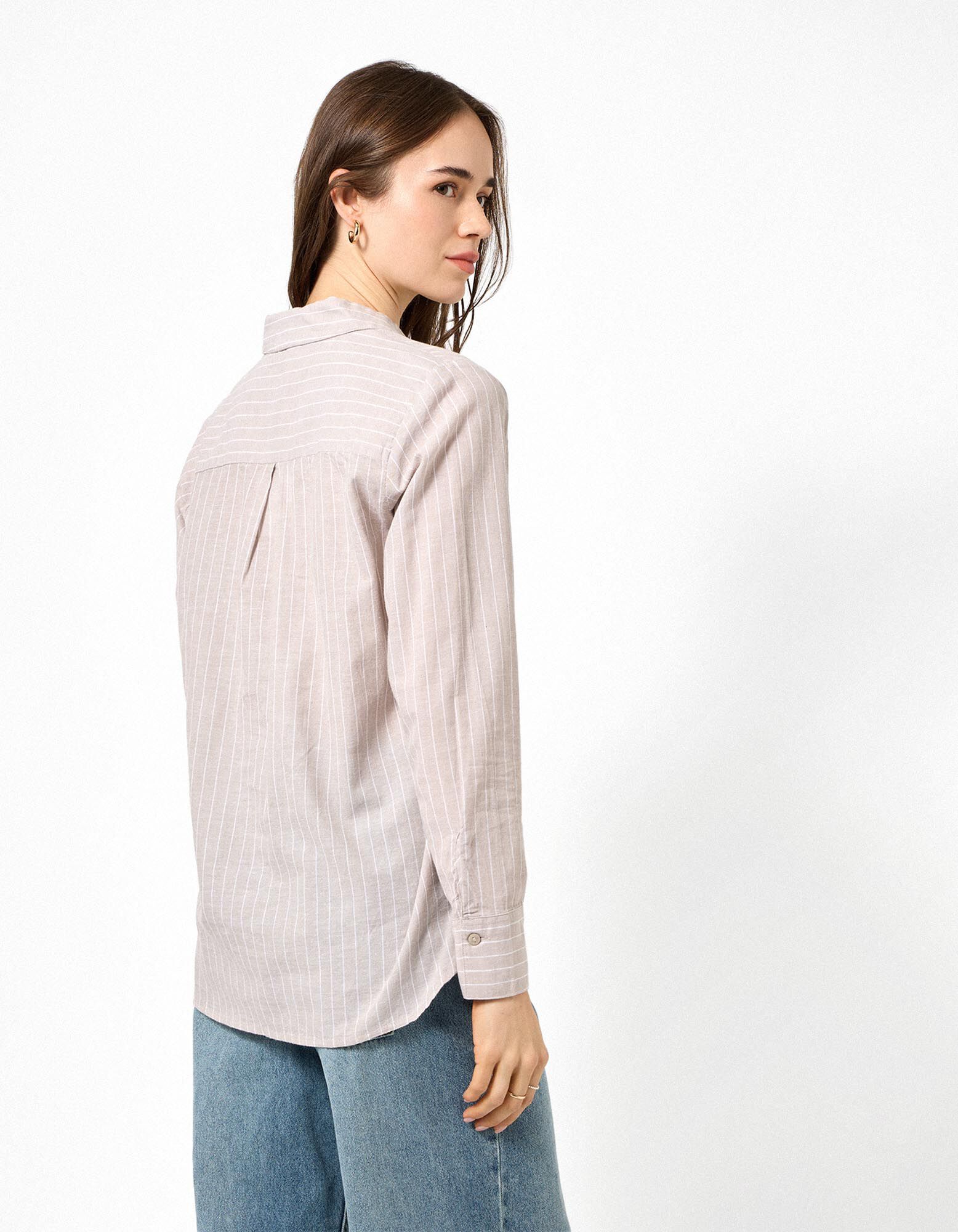 Hemd - Streifen - Beige