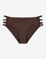 Slip bikini - Tinta unita - marrone scuro