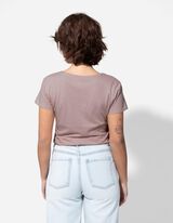 Tričko - Trblietav&aacute; potlač - fialovy