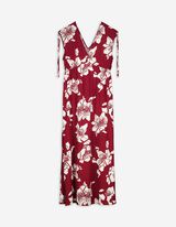 Robe maxi longueur - Viscose - Rouge foncé