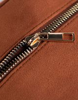 Retikül - Velúr utánzat - sötétbarna