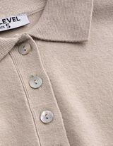 Pullover - Polokragen - Beige