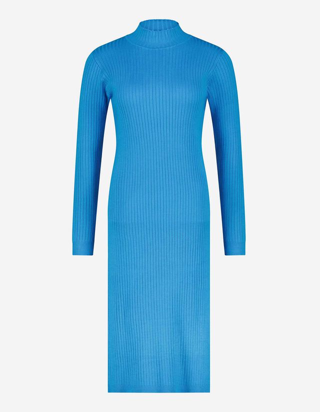 Rochie midi - Fantă laterală - Albastru deschis