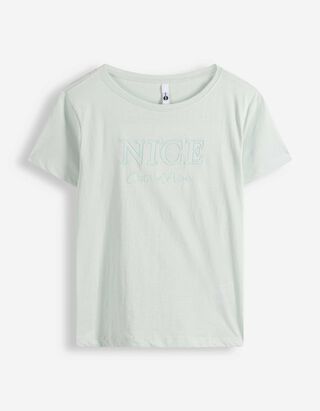 T-Shirt - Stickereien - t&uuml;rkis