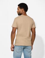 T-Shirt - Brusttasche - beige