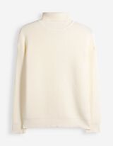 Pullover - Rollkragen - Off-White