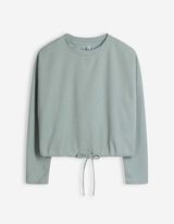 Propínací mikina - Šňůrka - tyrkysova