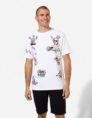 T-Shirt - Print - wei&szlig;