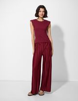 Ujjatlan felső - Fodrok - m&eacute;lyv&ouml;r&ouml;s