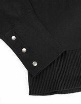 Pullover - Zierknöpfe - schwarz