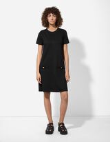 Kleid - Aufgesetze Taschen - schwarz