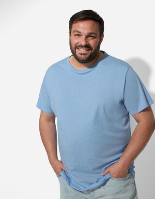 T-Shirt - Rundhals-Ausschnitt - blau