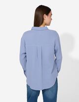 Bluse - einfarbig - blau