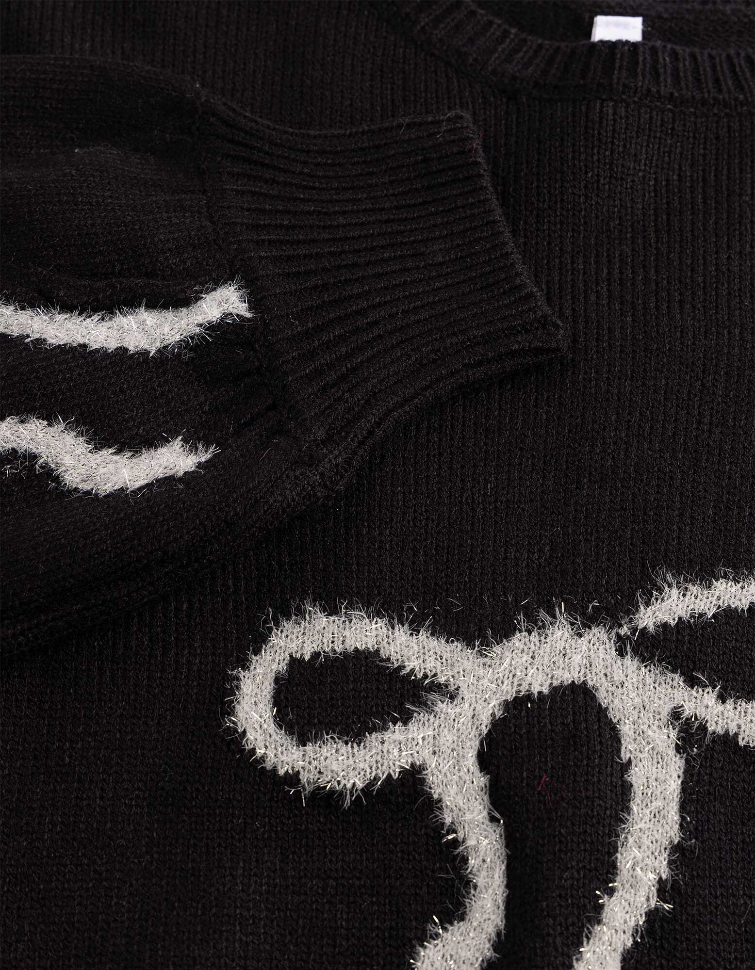 Pullover - Schleifen - Schwarz