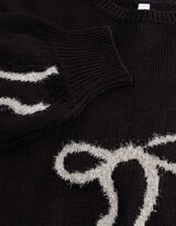 Pullover - Schleifen - Schwarz