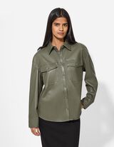 Hemdjacke - PU - dunkelgrün