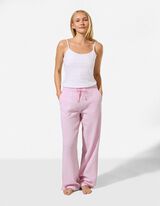 Pantalon de pyjama - Viscose m&eacute;lang&eacute;e - rose