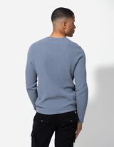 Pullover - Estremità arrotolate - blu