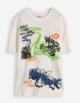 Tričko - Nadměrn&yacute; střih Oversized Fit - b&iacute;l&aacute;