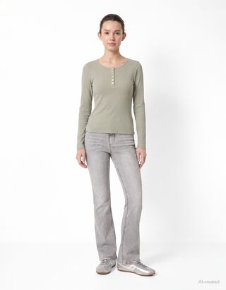Jeans - Bootcut Fit - Grau