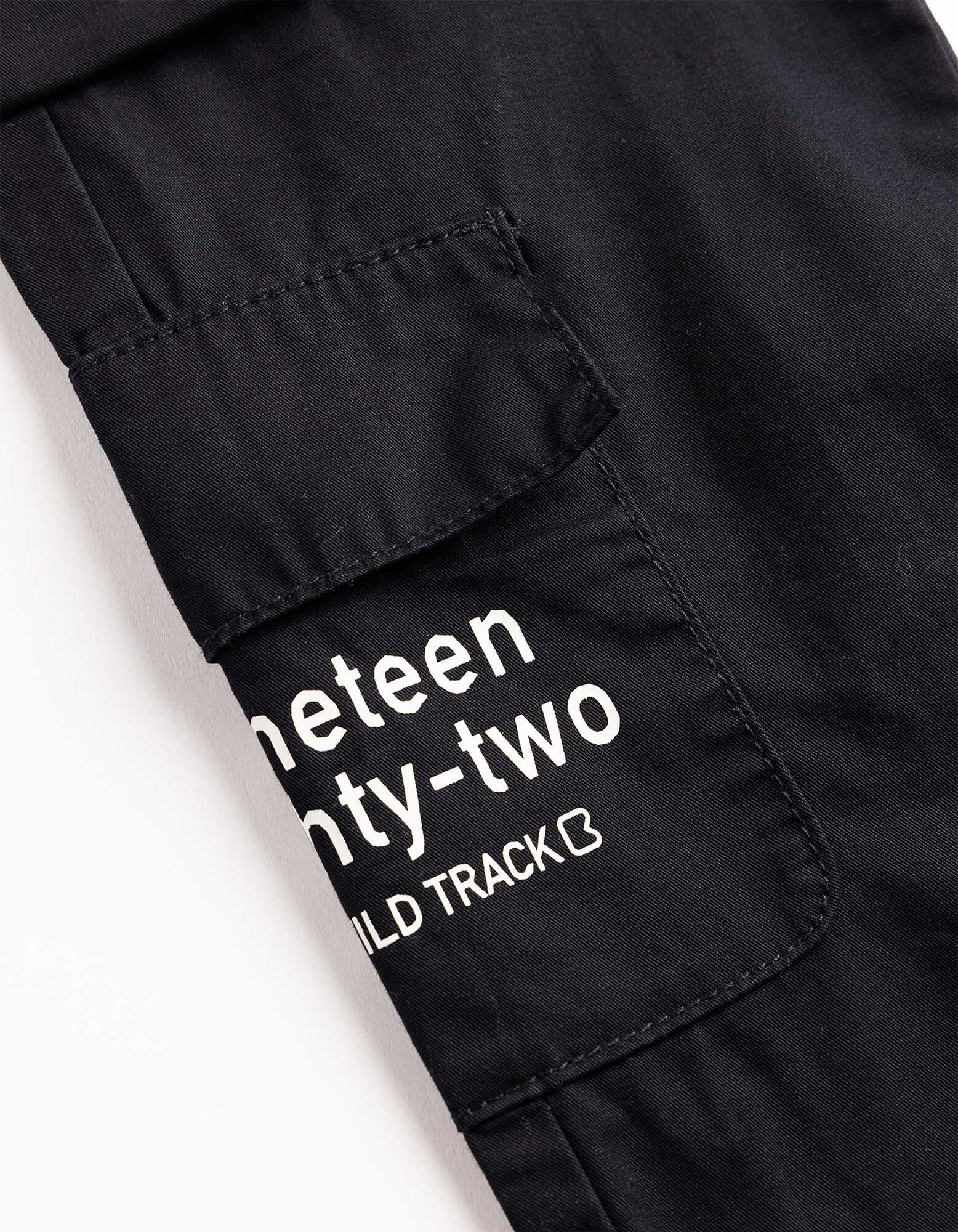 Cargo broek - Effen - Zwart